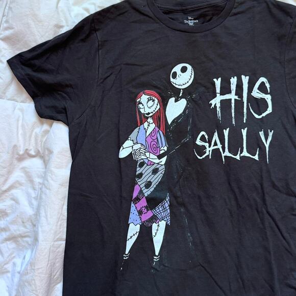 Nightmare before christmas graphic tee sz med his Sally Jack skellington emo - Picture 2 of 7